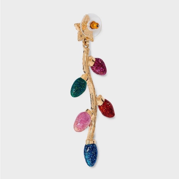 SUGARFIX BaubleBar Let's Get Lit Vintage String Lights Drop Earrings Christmas - Picture 4 of 6